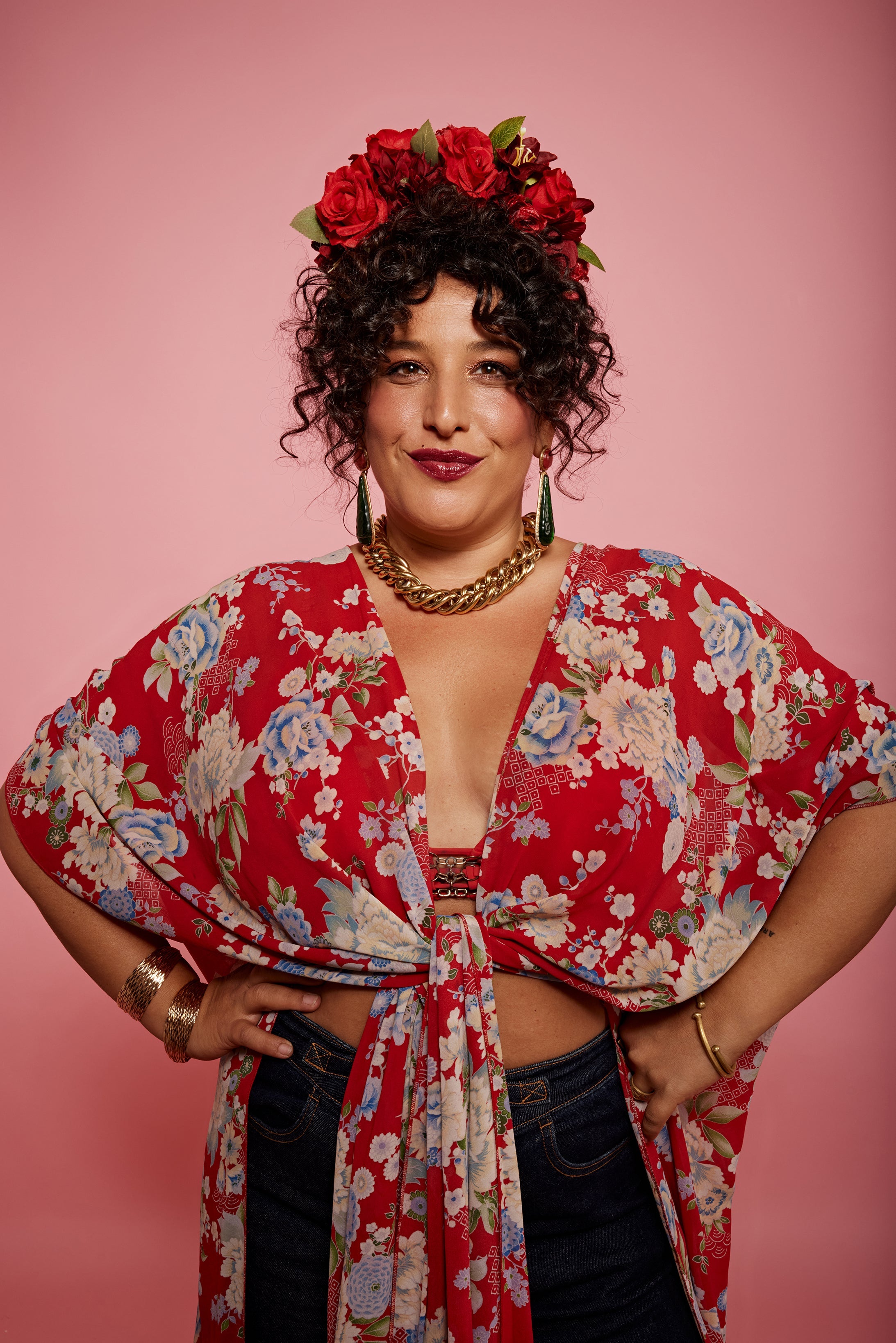 קשת פרחי משי - פלורה