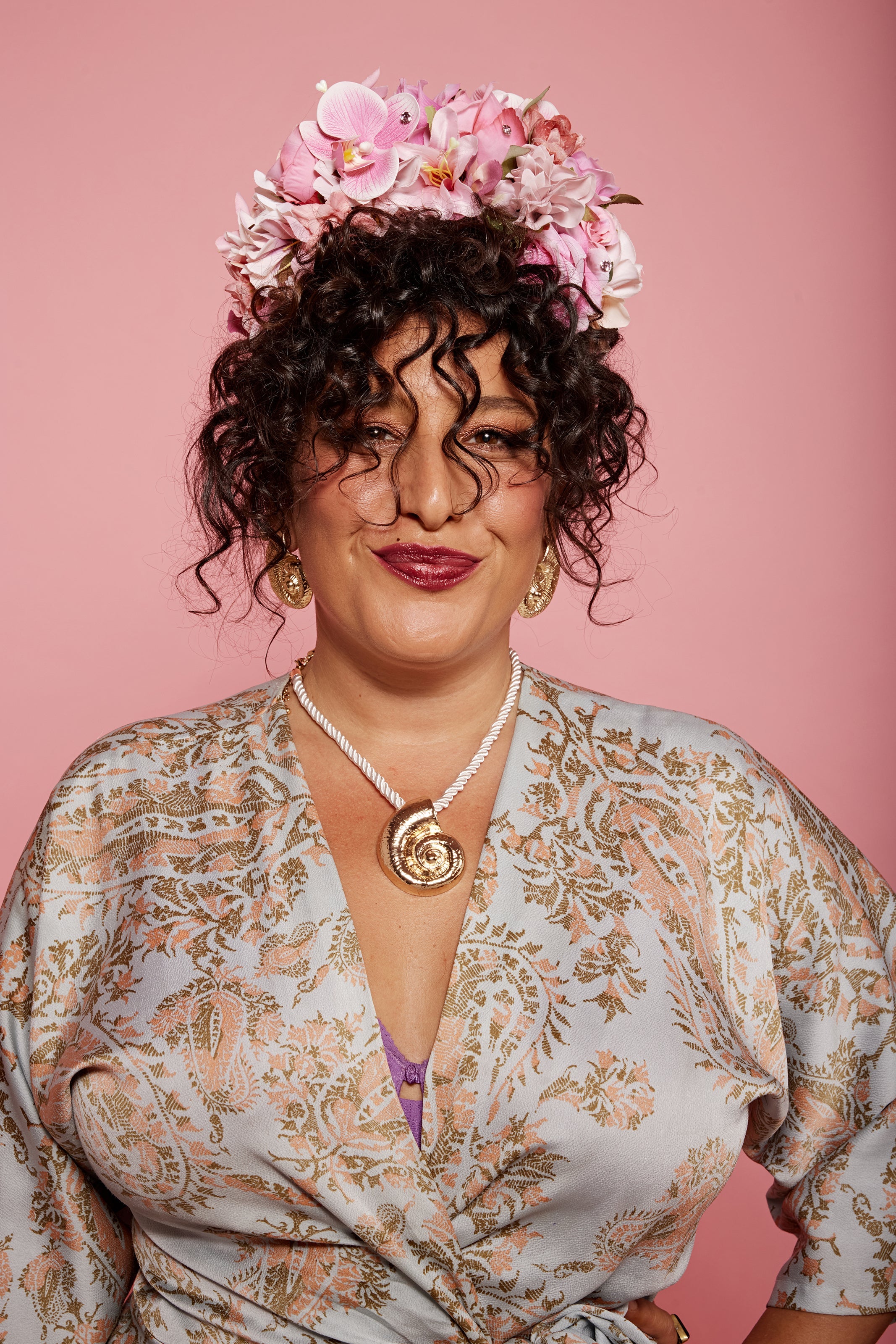 קשת פרחי משי - רוזה