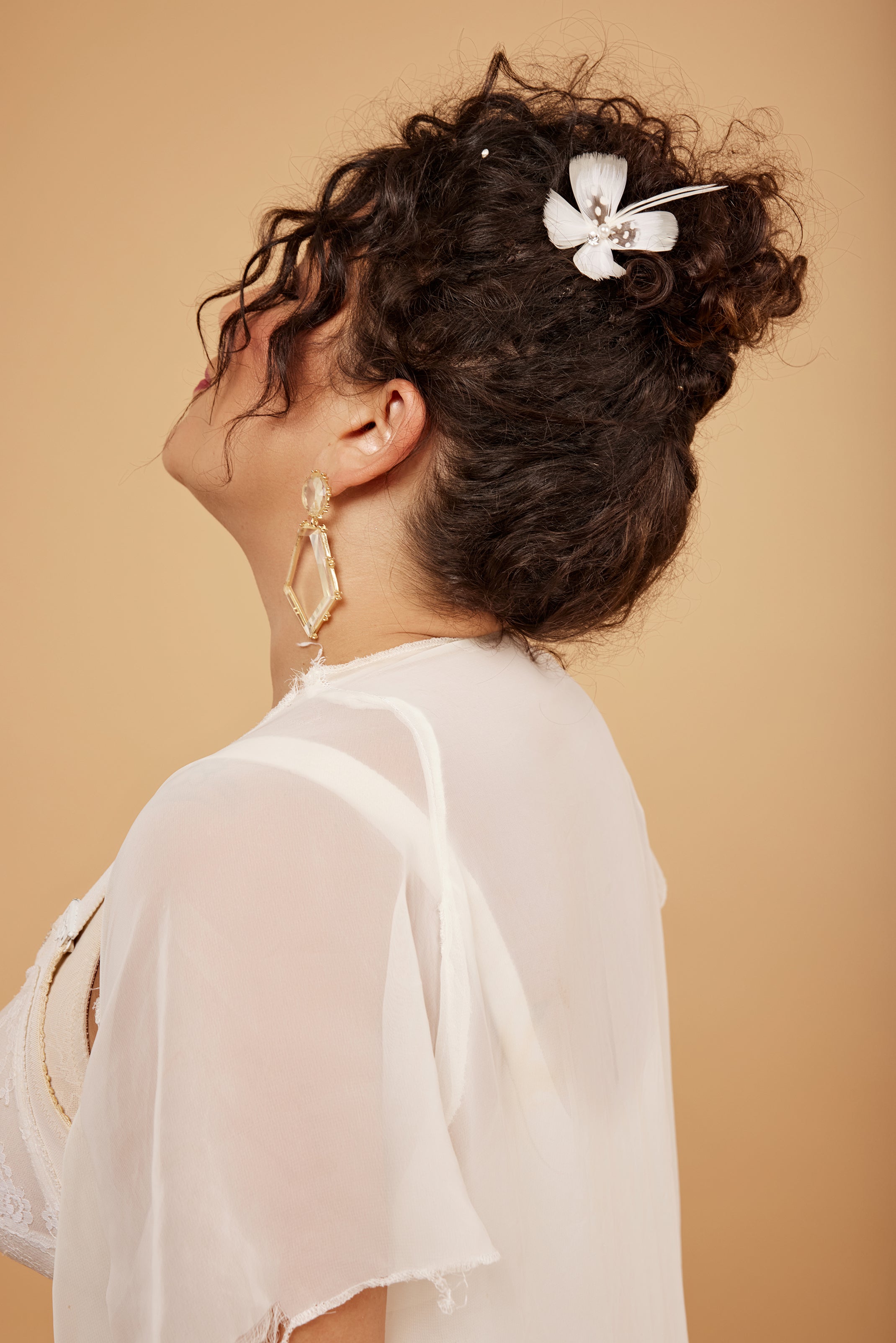 White Scarlette Art-deco comb - Shufizoo