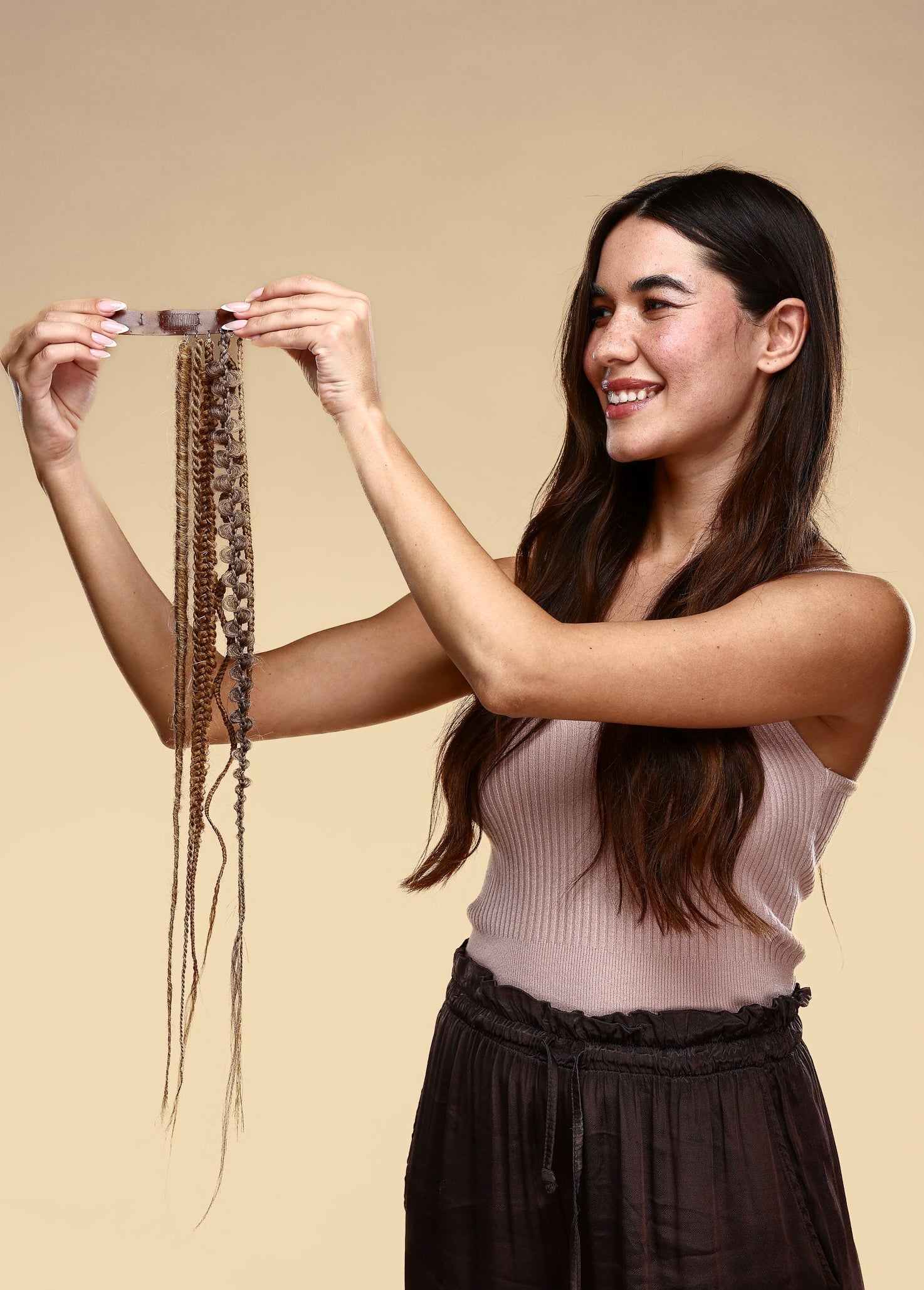 סט על שרשרת שיער ארוכה