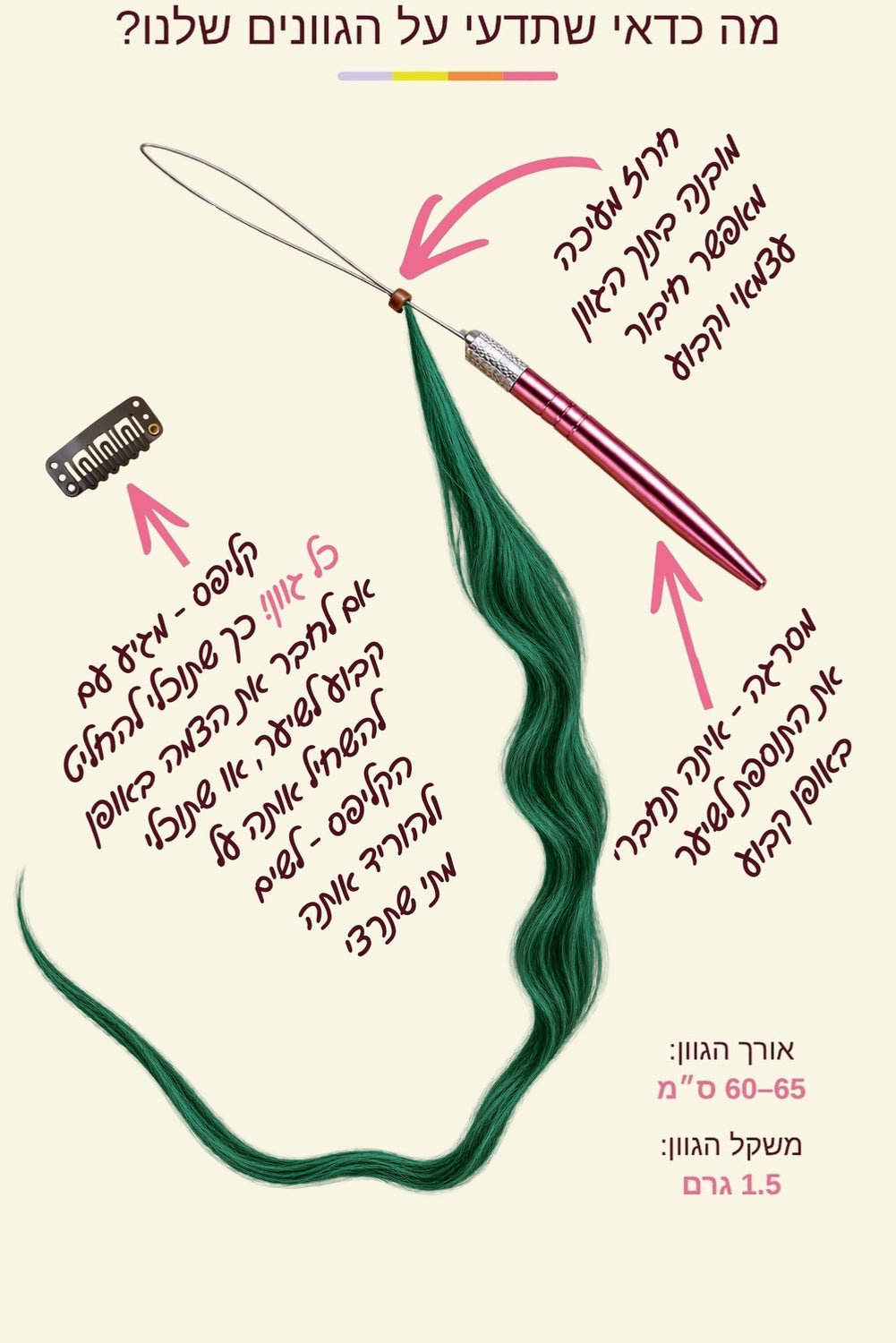 גוון שיער טבעי - ירוק דשא
