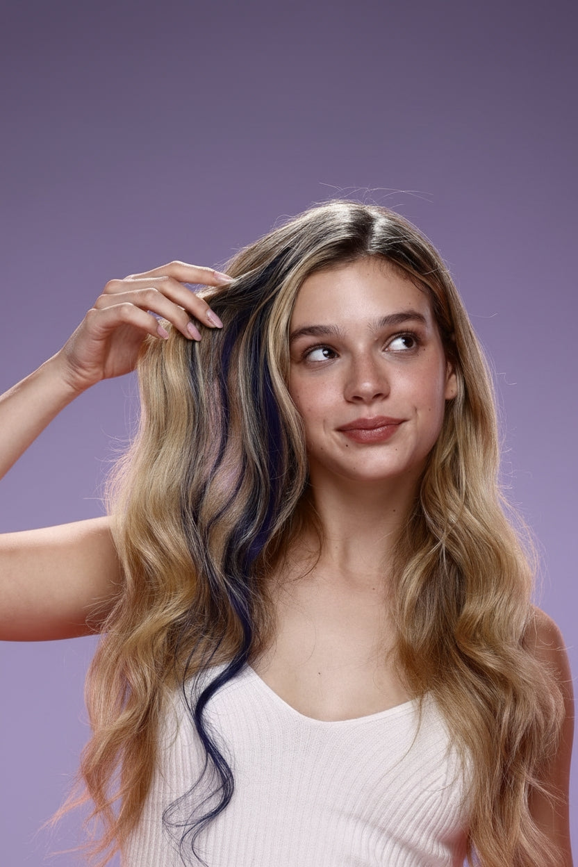 גוון שיער טבעי - כחול כהה