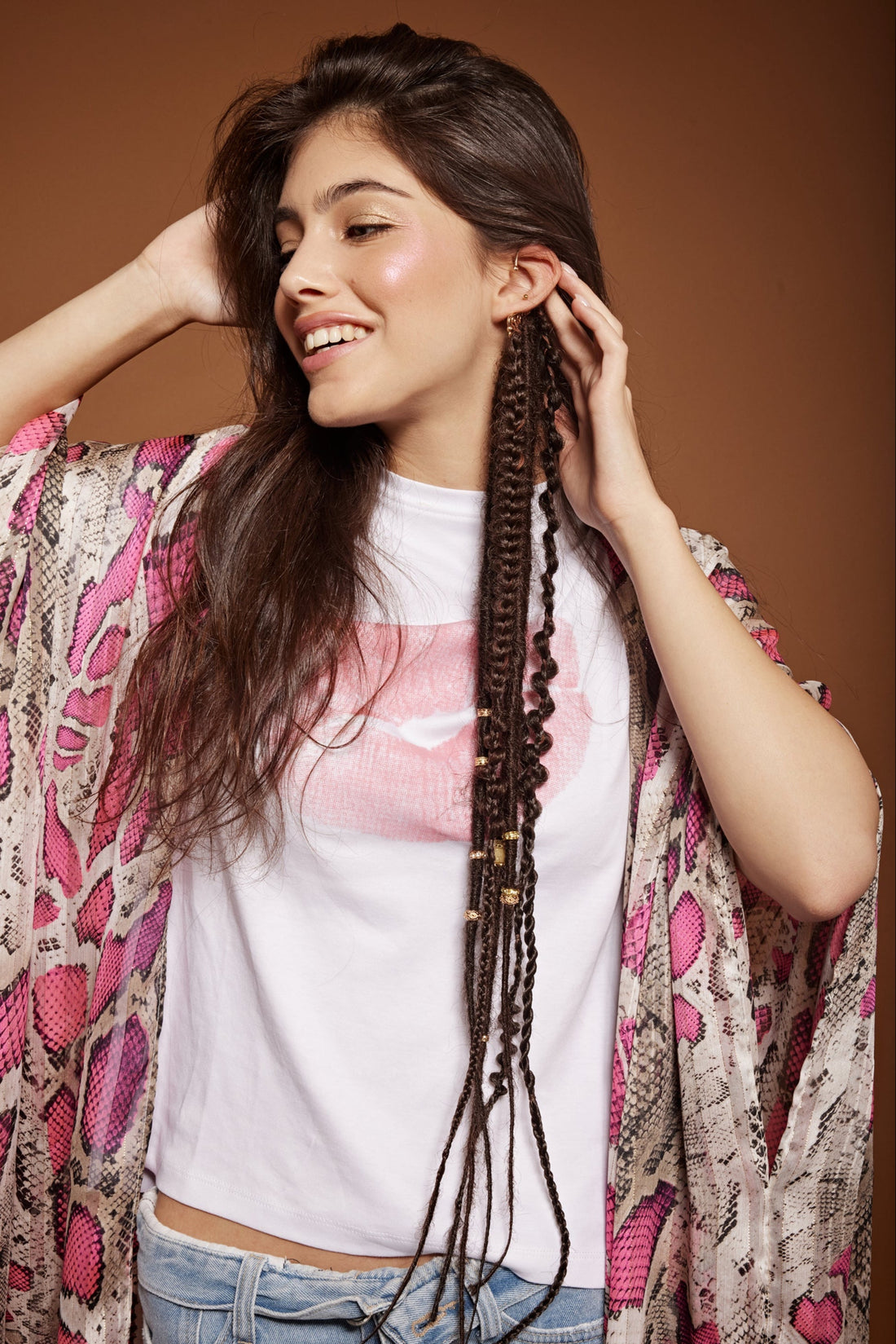 Chocolate brown synthetic dreadlocks - Shufizoo