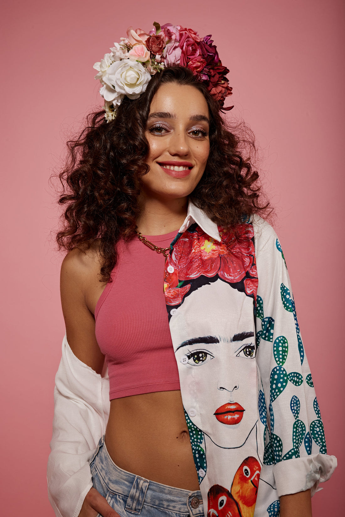 קשת פרחי משי - דאליה