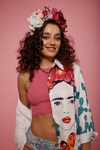 קשת פרחי משי - דאליה