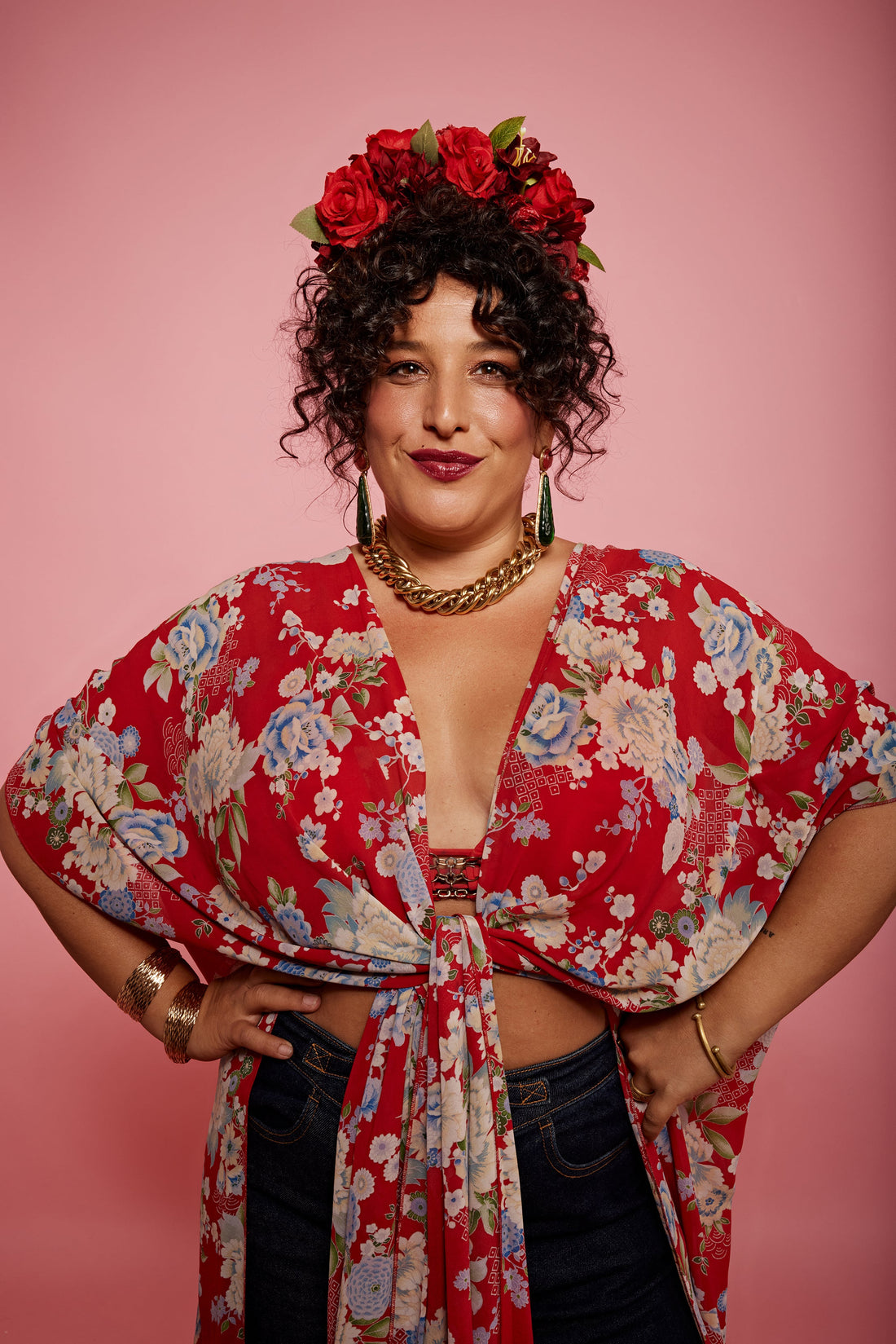 קשת פרחי משי - פלורה