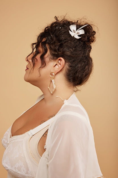 White Scarlette Art-deco comb - Shufizoo