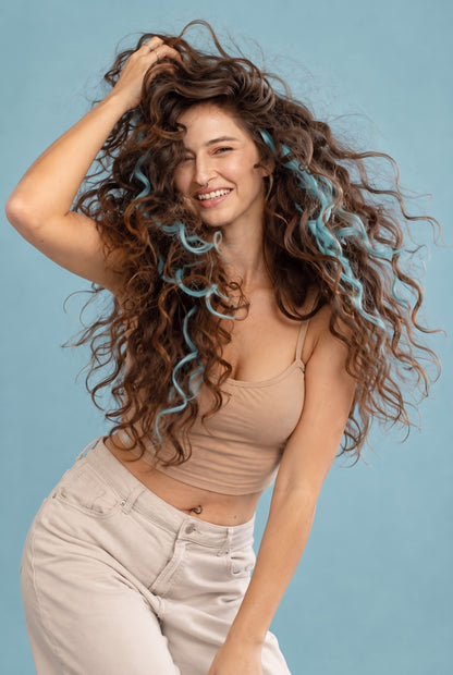 גוון שיער טבעי - תכלת