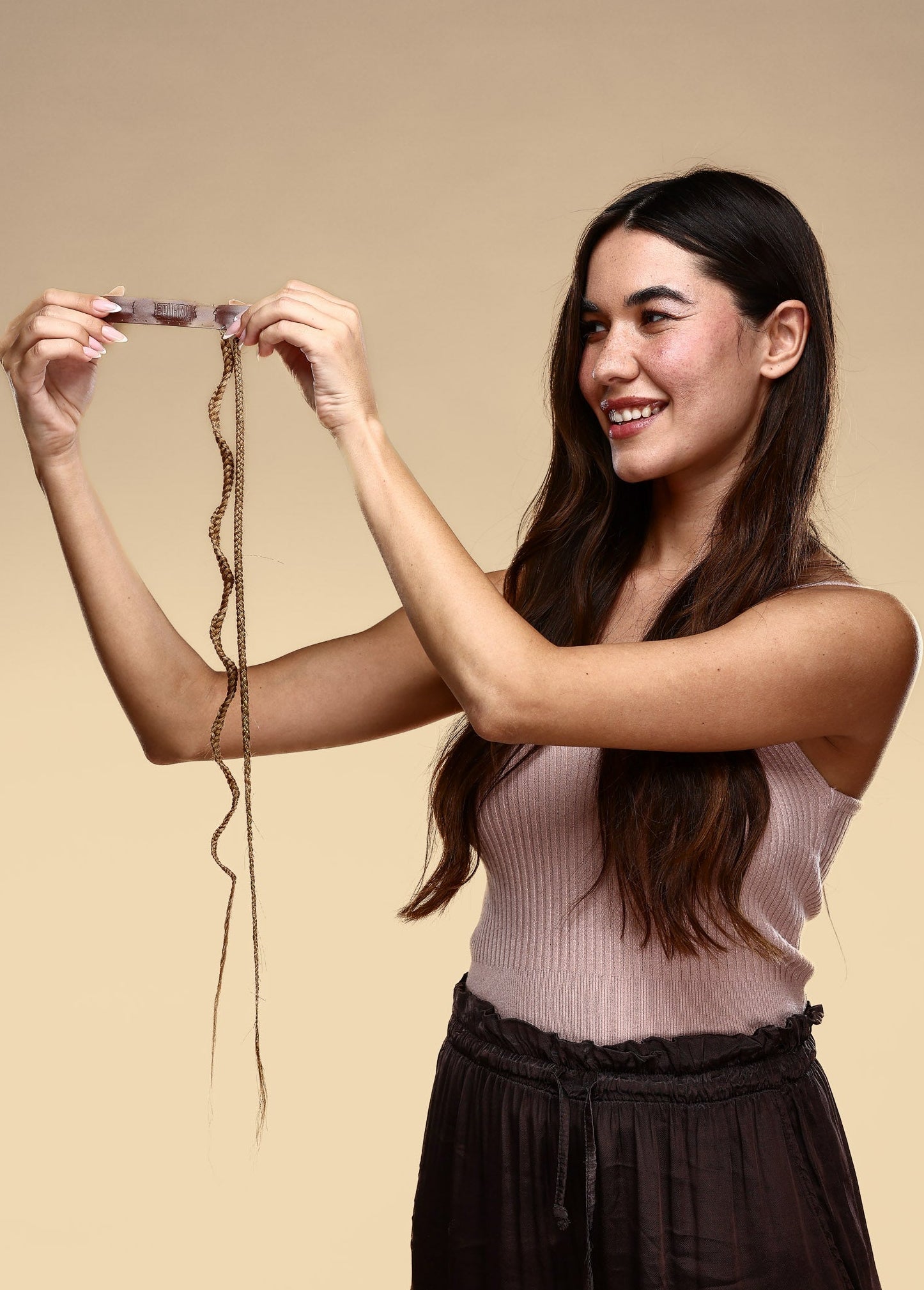 סט על שרשרת שיער ארוכה