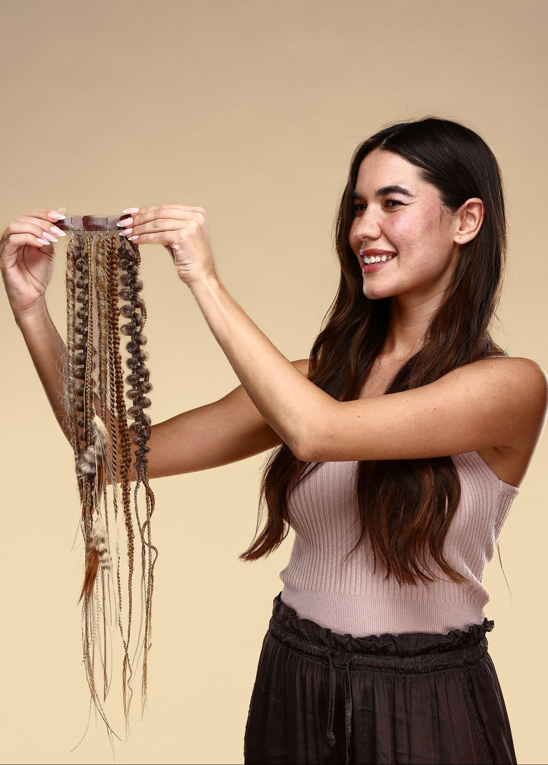 סט על שרשרת שיער ארוכה